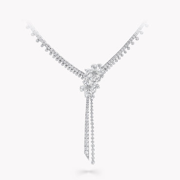 Carave Paris Floral Diamond Drop Necklace
