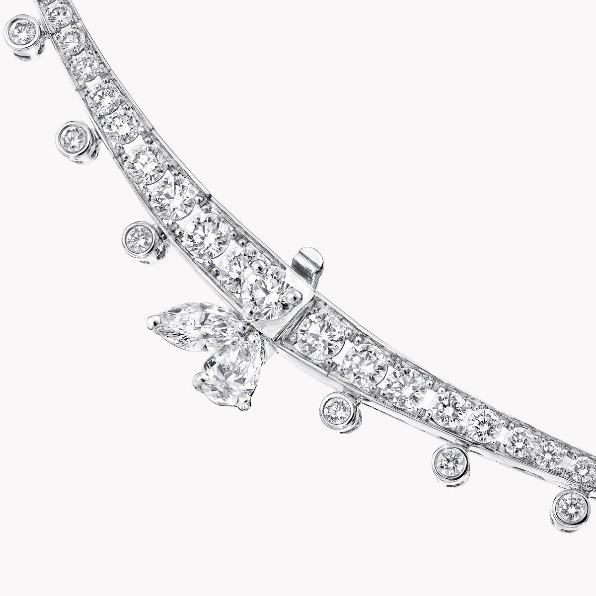 Carave Paris Floral Diamond Drop Necklace
