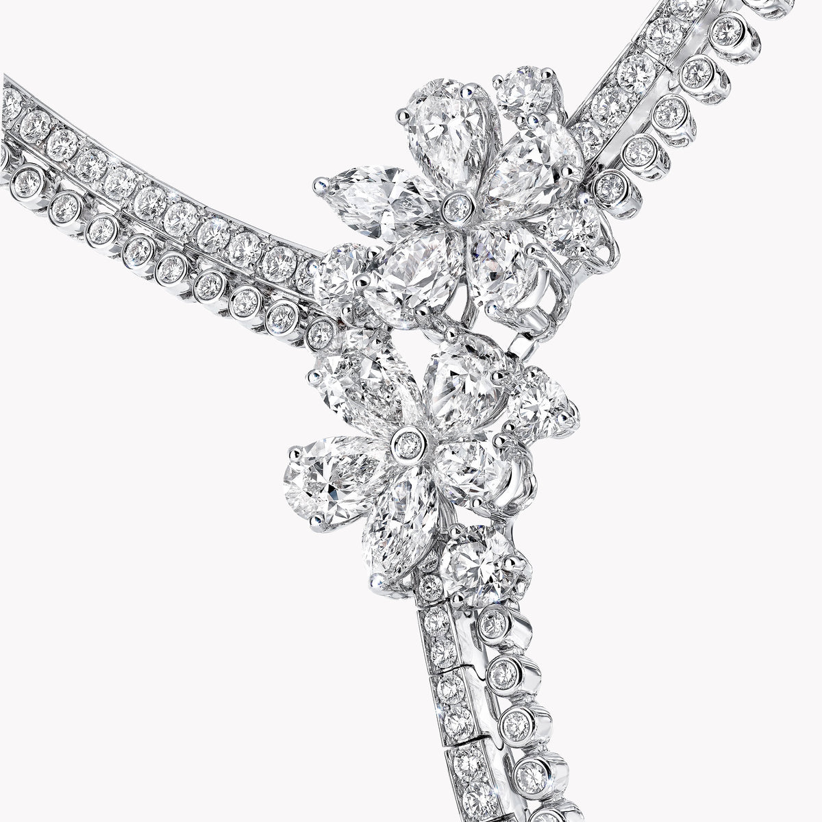 Carave Paris Floral Diamond Drop Necklace
