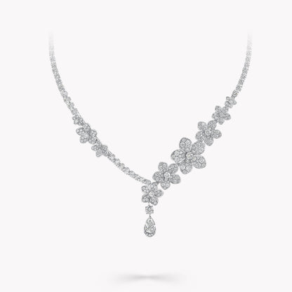 Carave Paris Floral Diamond Drop Necklace