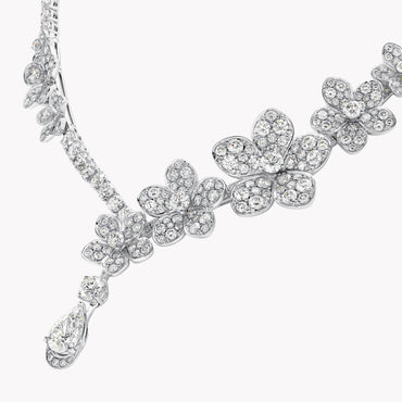 Carave Paris Floral Diamond Drop Necklace