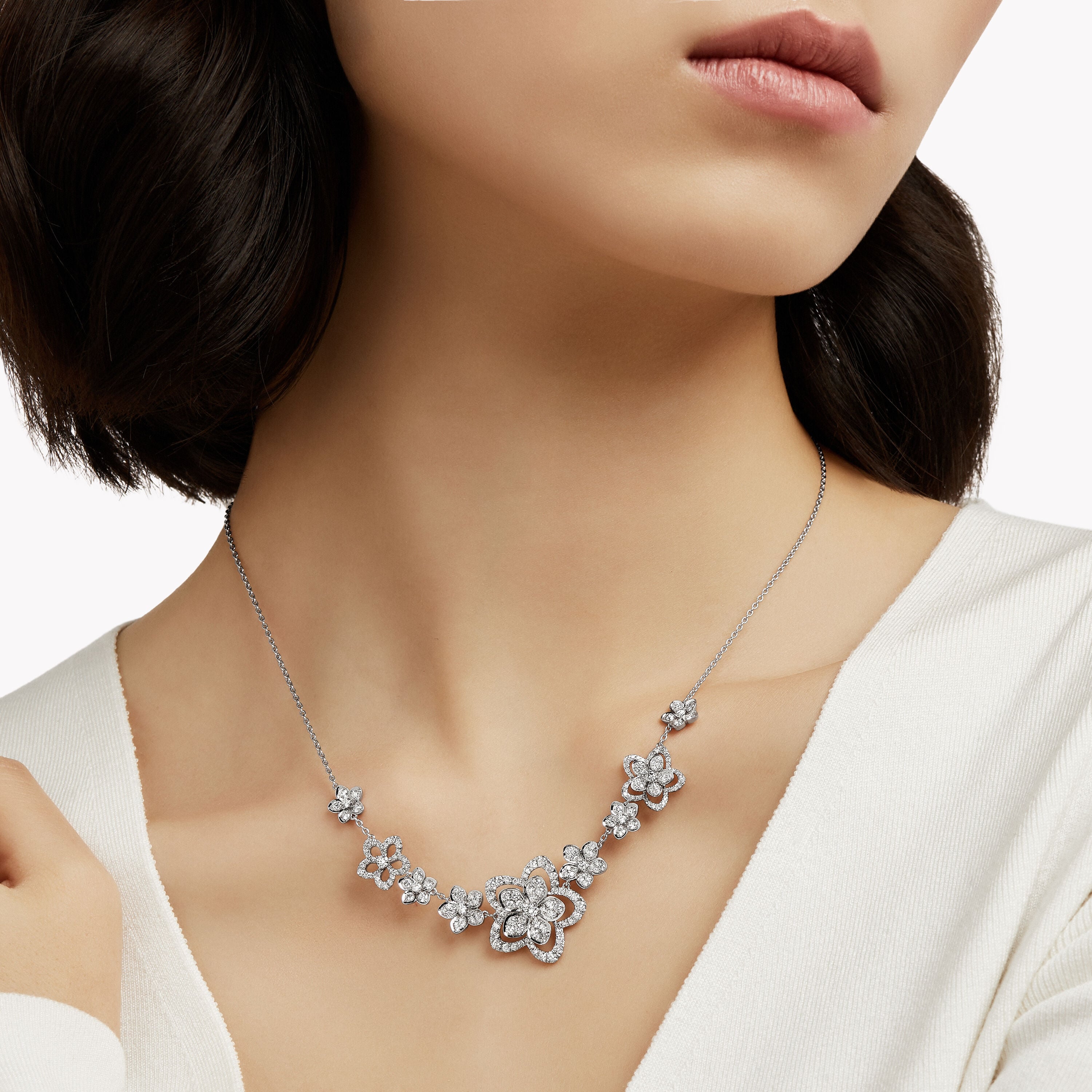 Carave Paris Floral Diamond Statement Necklace