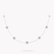 Carave Paris Floral Diamond Station Necklace