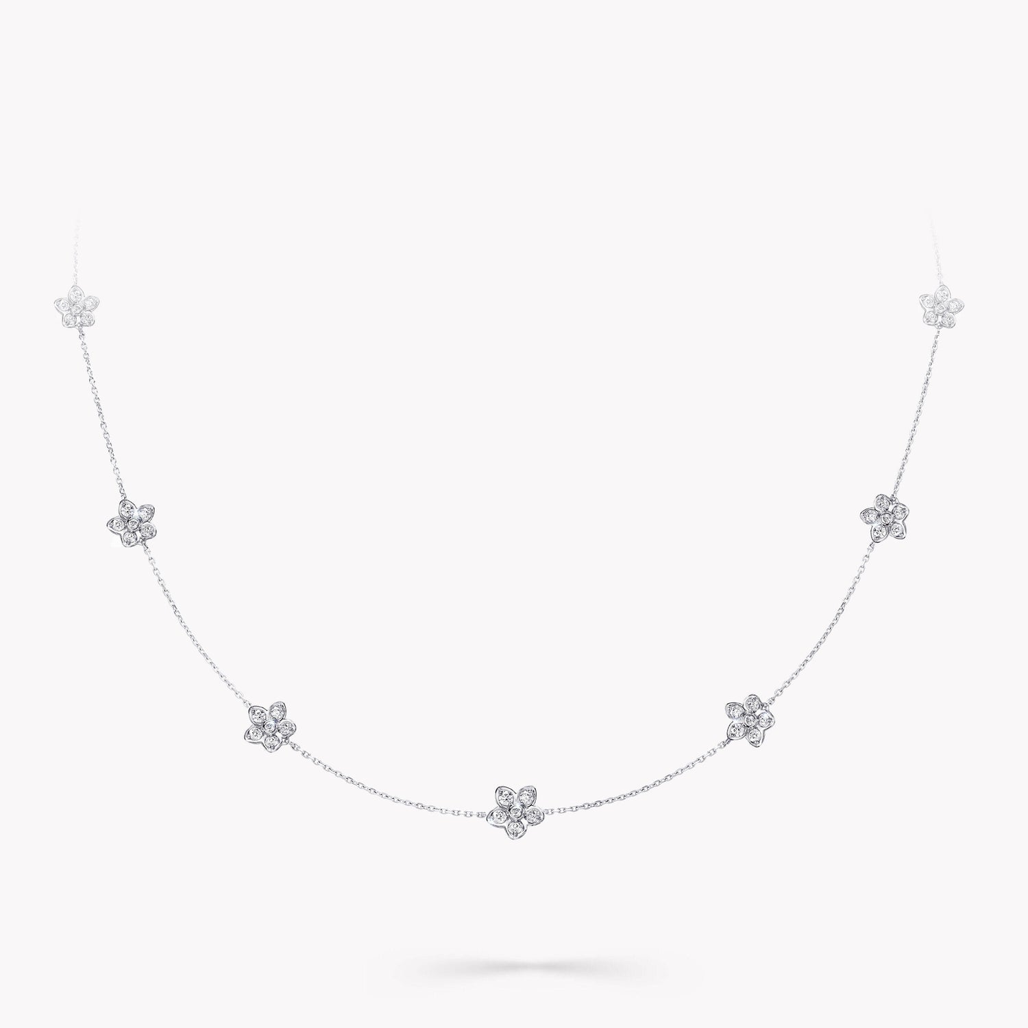 Carave Paris Floral Diamond Station Necklace