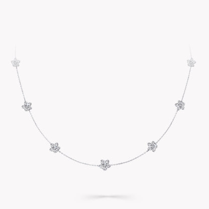 Carave Paris Floral Diamond Station Necklace