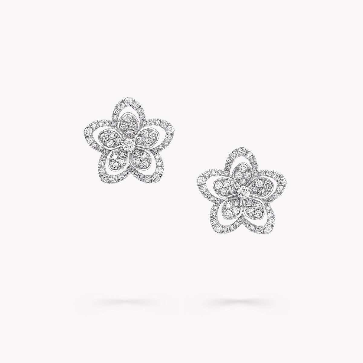 Carave Paris Floral Diamond Stud Earrings