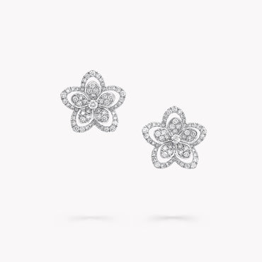 Carave Paris Floral Diamond Stud Earrings