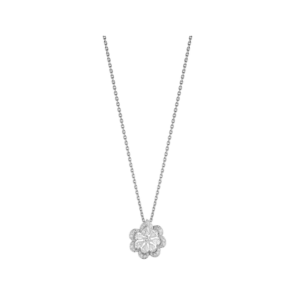 Carave Paris Floral Halo Crystal Pendant Necklace