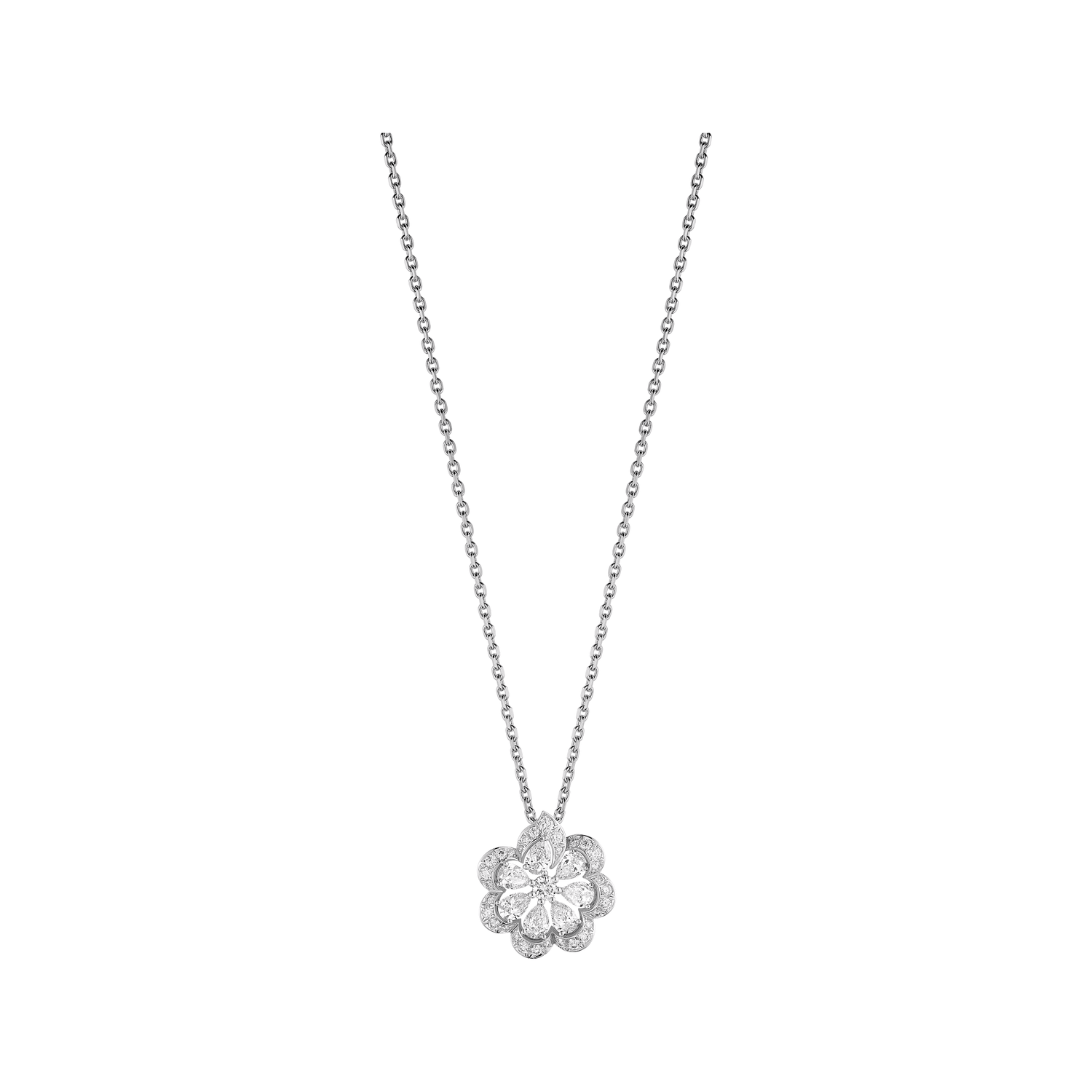 Carave Paris Floral Halo Crystal Pendant Necklace