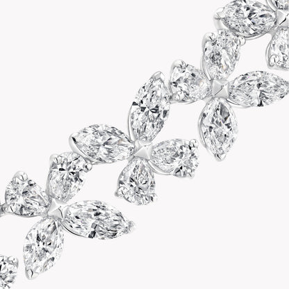 Carave Paris Floral Marquise Diamond Tennis Necklace