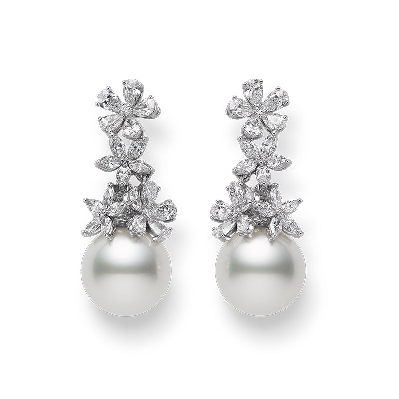 Carave Paris Floral Pearl Drop Earrings