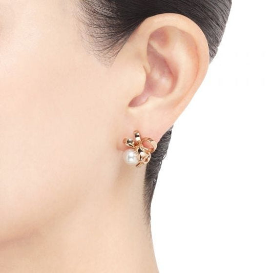 Carave Paris Floral Pearl Stud Earrings