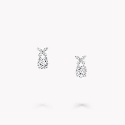Carave Paris Floral Solitaire Diamond Earrings
