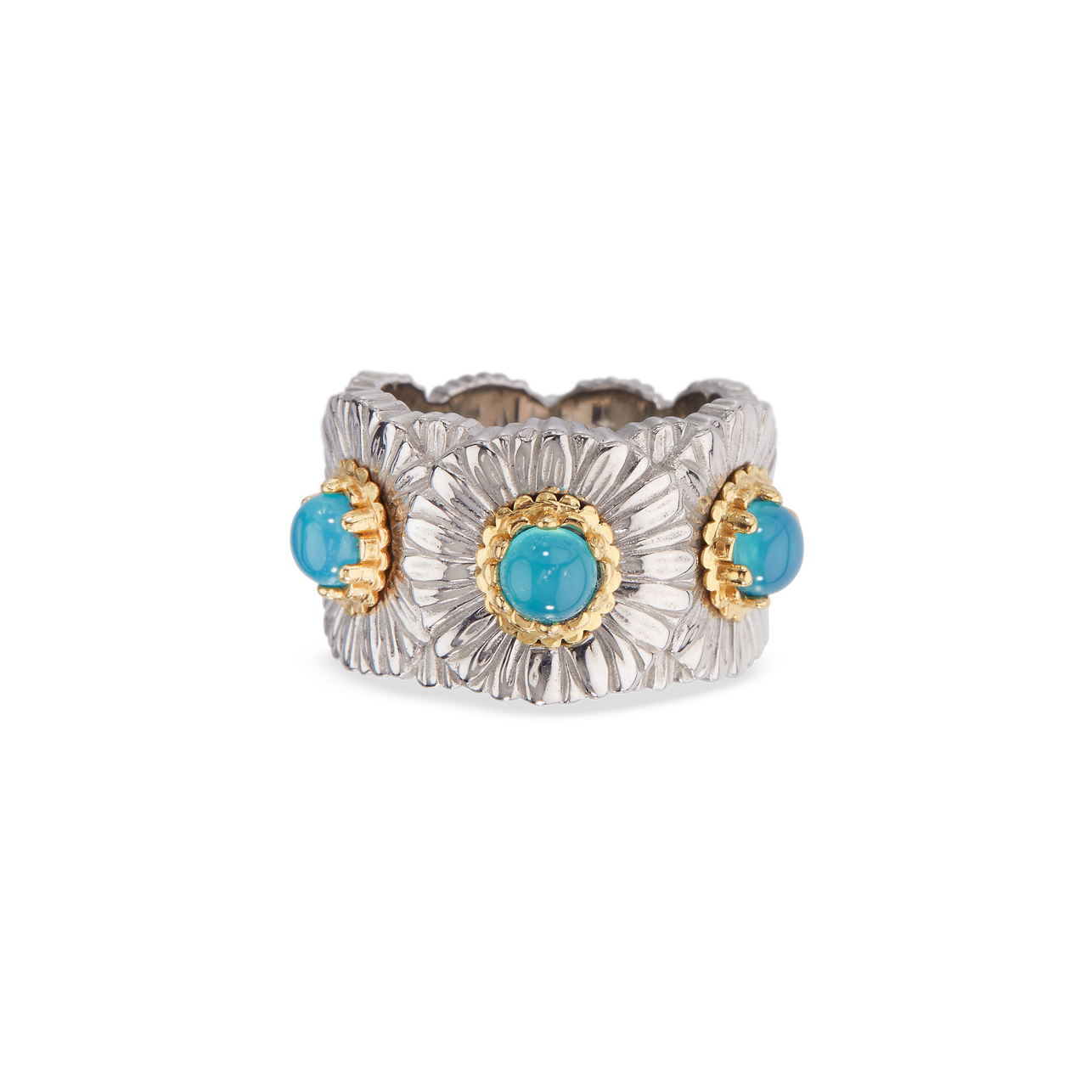 Carave Paris Floral Yellow Gemstone Eternity Band Ring