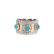Carave Paris Floral Yellow Gemstone Eternity Band Ring