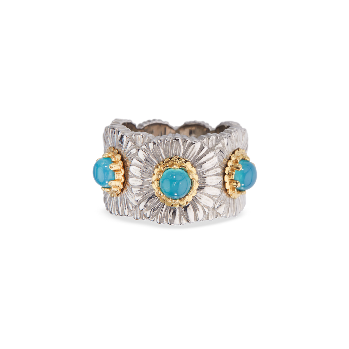 Carave Paris Floral Yellow Gemstone Eternity Band Ring