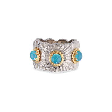 Carave Paris Floral Yellow Gemstone Eternity Band Ring