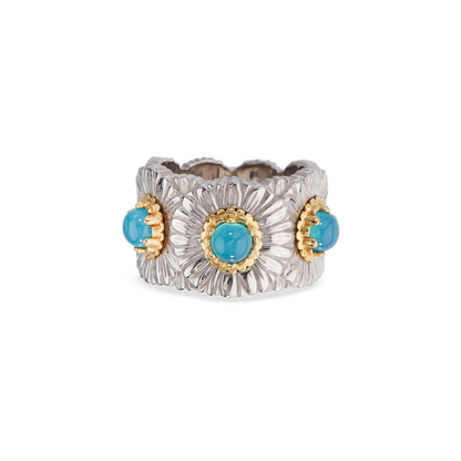 Carave Paris Floral Yellow Gemstone Eternity Band Ring