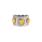 Carave Paris Floral Yellow Gemstone Eternity Band Ring