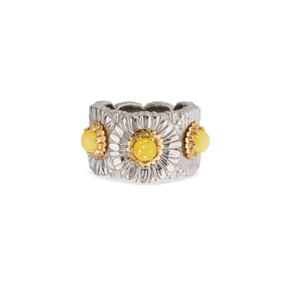Carave Paris Floral Yellow Gemstone Eternity Band Ring