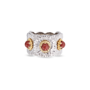 Carave Paris Floral Yellow Gemstone Eternity Band Ring