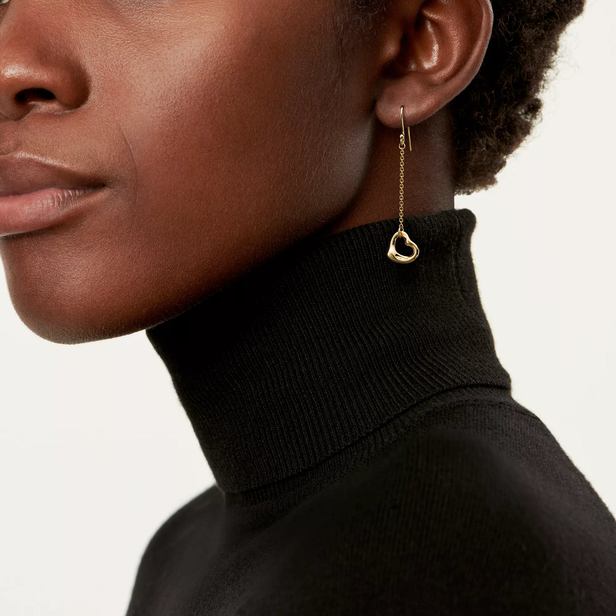 Carave Paris Fluid Heart Drop Chain Earrings
