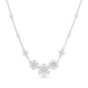 Carave Paris Forget Me Not Multi Flower Diamond Necklace