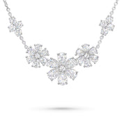 Carave Paris Forget Me Not Multi Flower Diamond Necklace