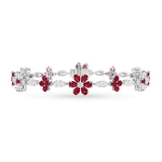 Carave Paris Forget Me Not Ruby Diamond Bracelet