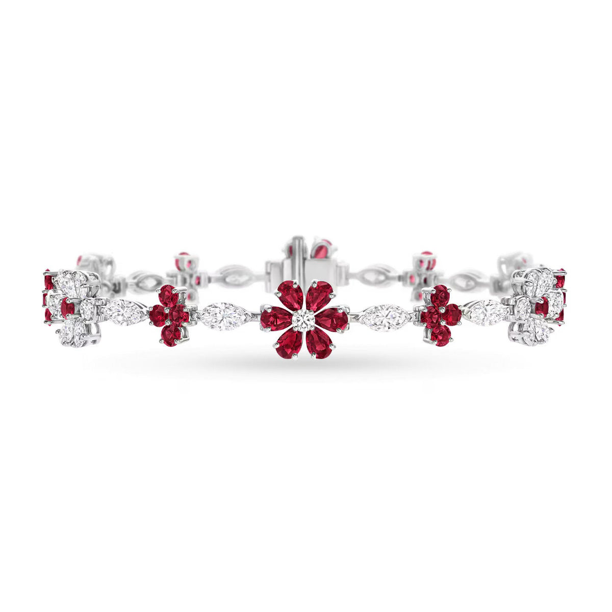 Carave Paris Forget Me Not Ruby Diamond Bracelet