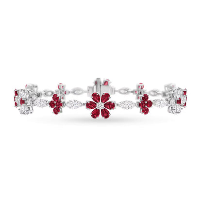 Carave Paris Forget Me Not Ruby Diamond Bracelet