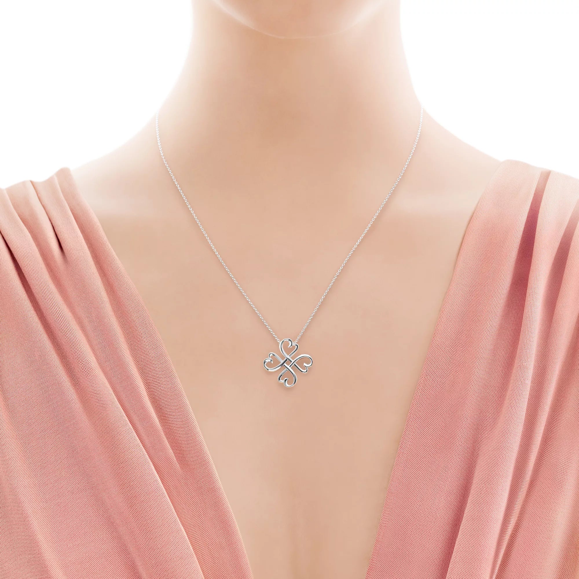 Carave Paris Four Heart Clover Pendant Necklace