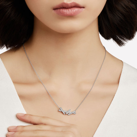Carave Paris Geometric Diamond Bar Pendant Necklace