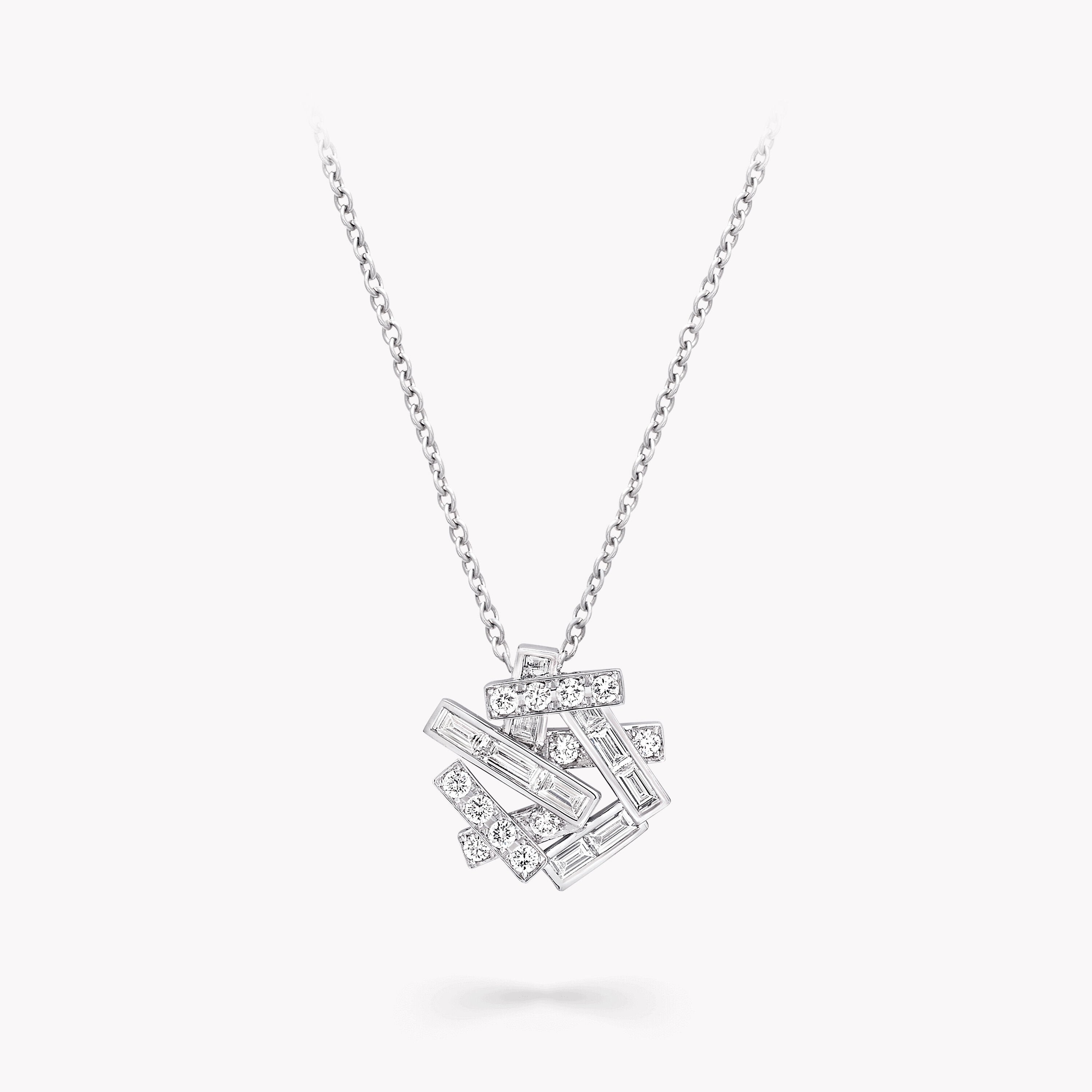 Carave Paris Geometric Diamond Cluster Pendant Necklace