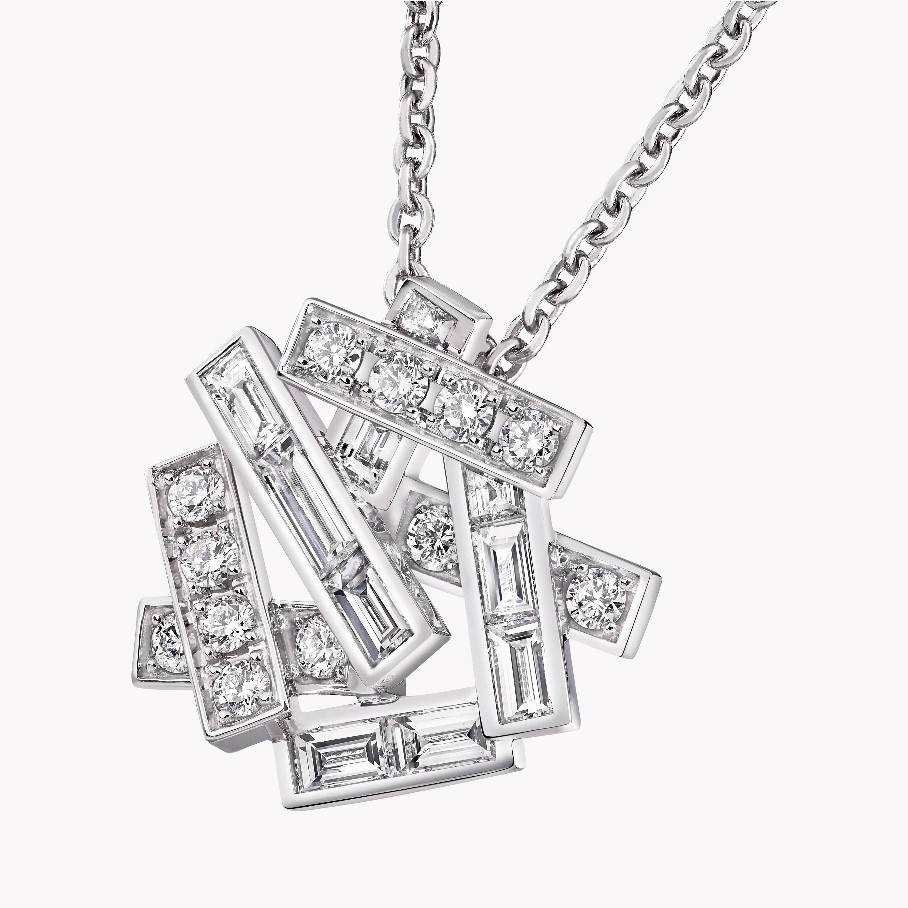 Carave Paris Geometric Diamond Cluster Pendant Necklace