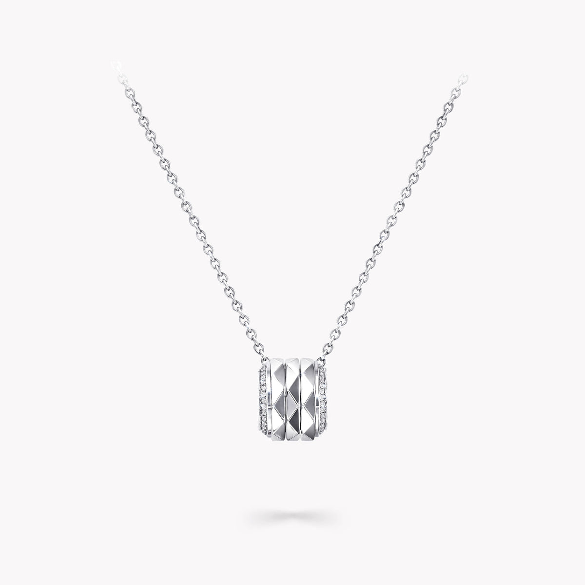 Carave Paris Geometric Diamond Cylinder Pendant Necklace