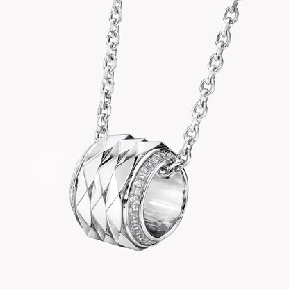 Carave Paris Geometric Diamond Cylinder Pendant Necklace