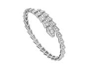 Carave Paris Serpenti Flex Diamond Open Cuff Bracelet