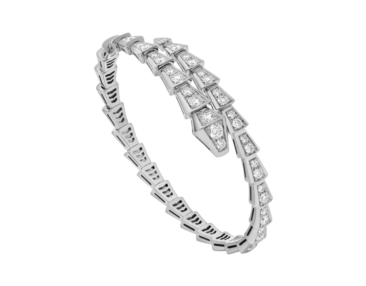 Carave Paris Serpenti Flex Diamond Open Cuff Bracelet