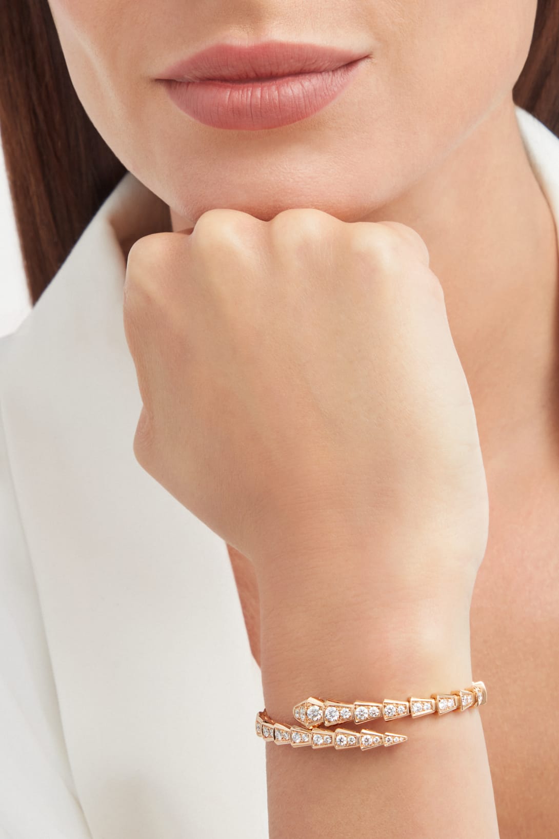 Carave Paris Serpenti Flex Diamond Open Cuff Bracelet