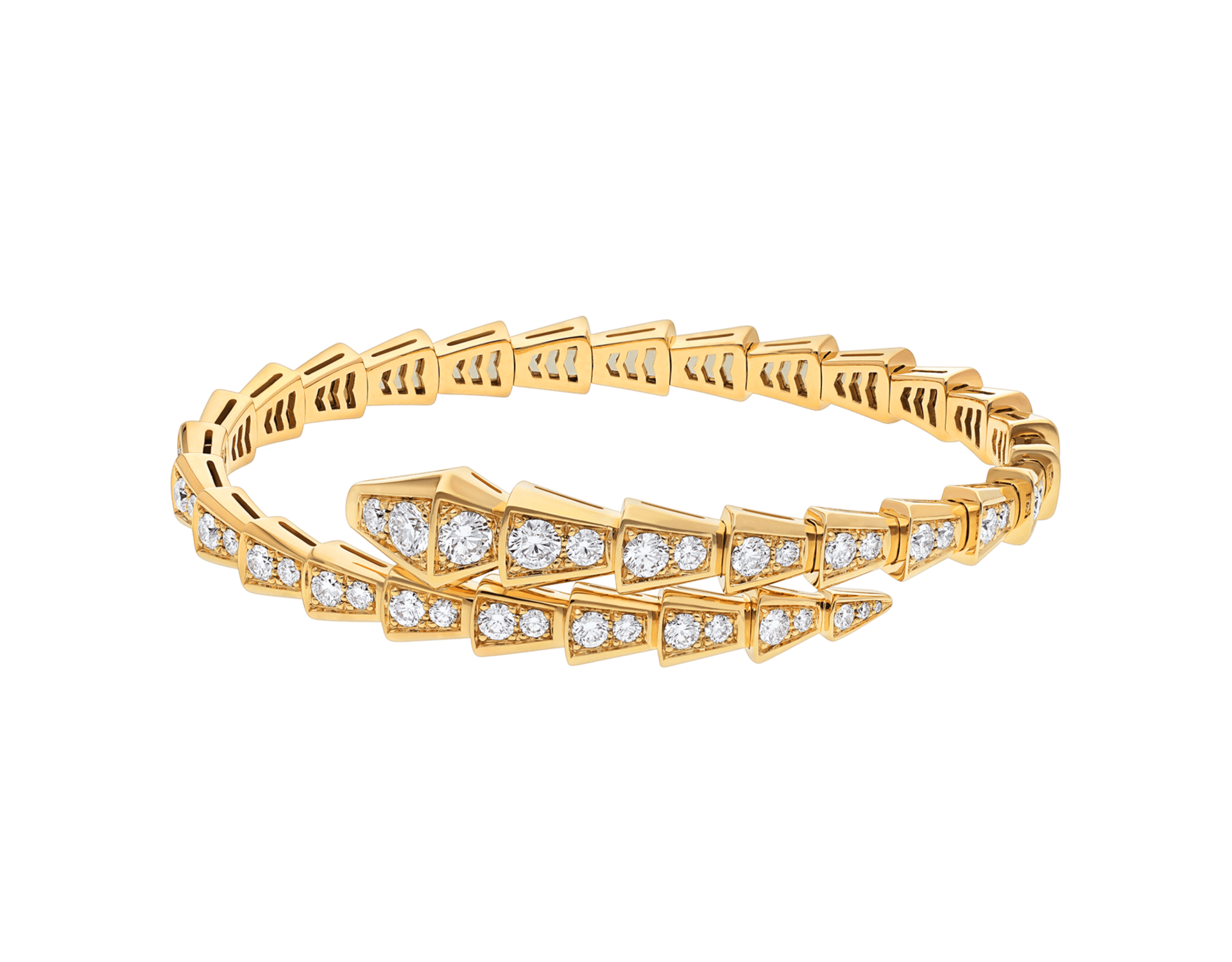 Carave Paris Serpenti Flex Diamond Open Cuff Bracelet