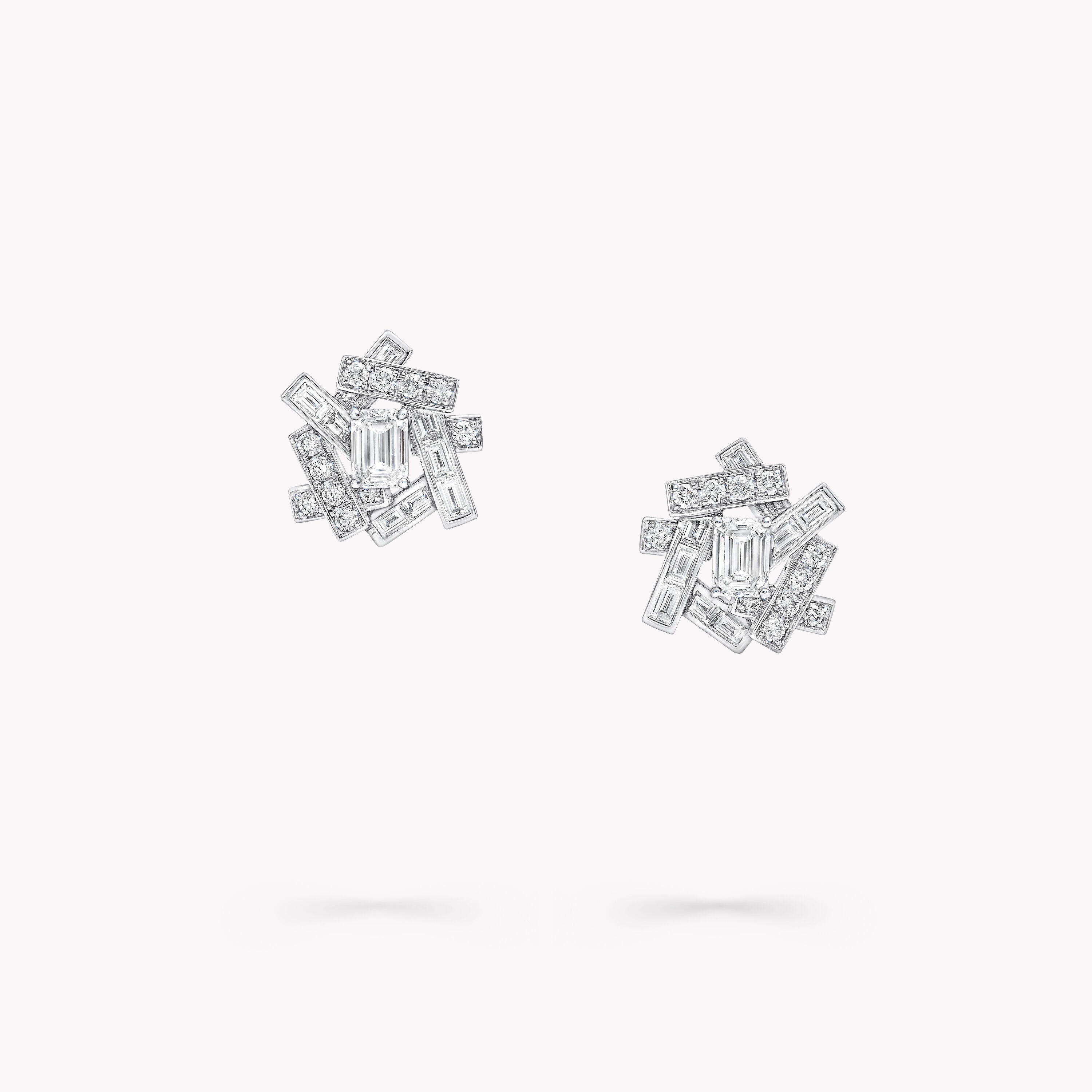Carave Paris Geometric Diamond Stud Earrings