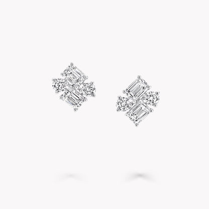 Carave Paris Geometric Diamond Stud Earrings
