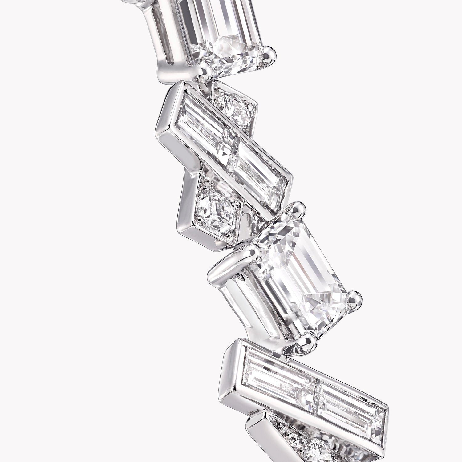 Carave Paris Geometric Diamond Tennis Bracelet White Gold