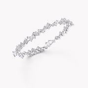 Carave Paris Geometric Diamond Tennis Bracelet White Gold
