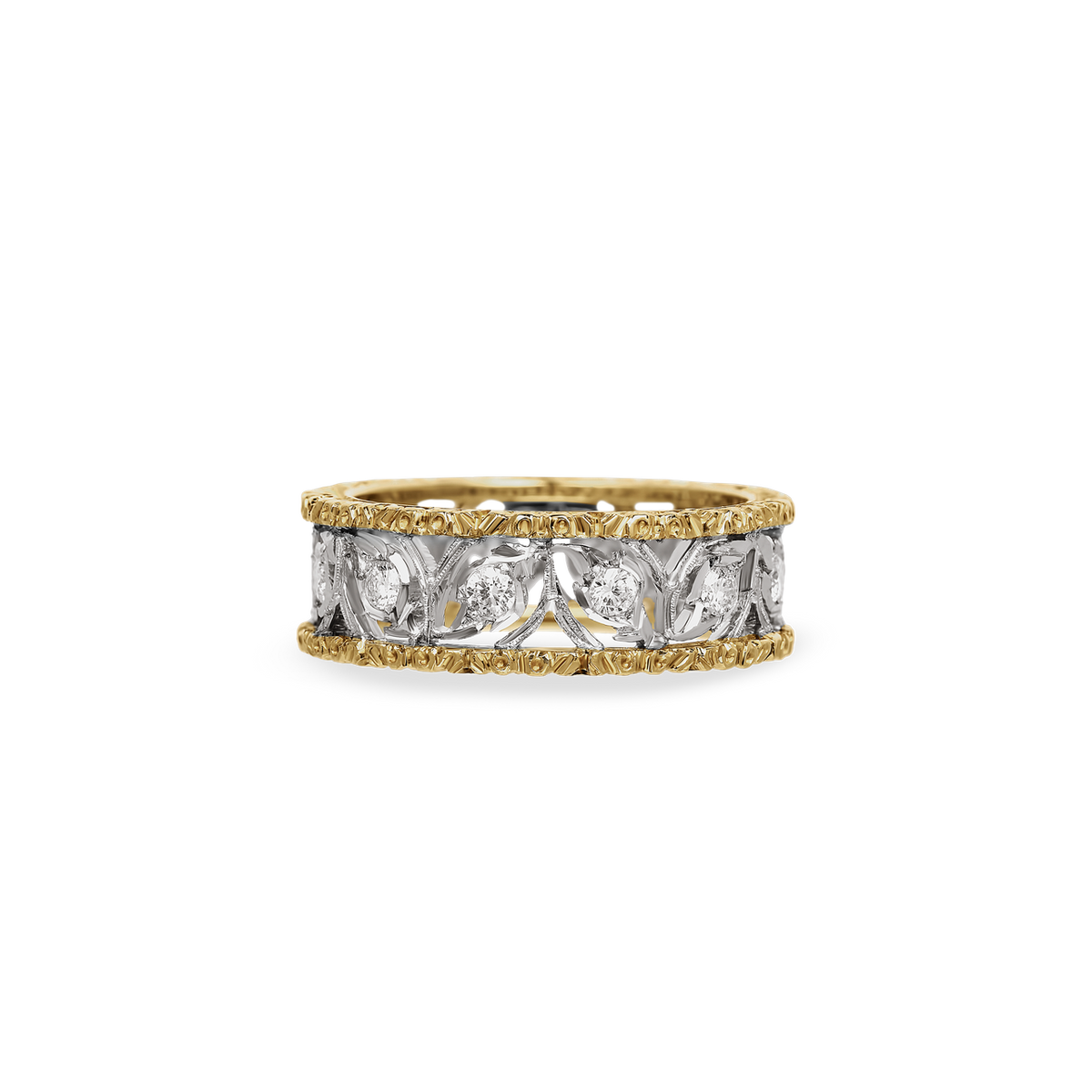 Carave Paris Geometric Mosaic Eternity Band Ring