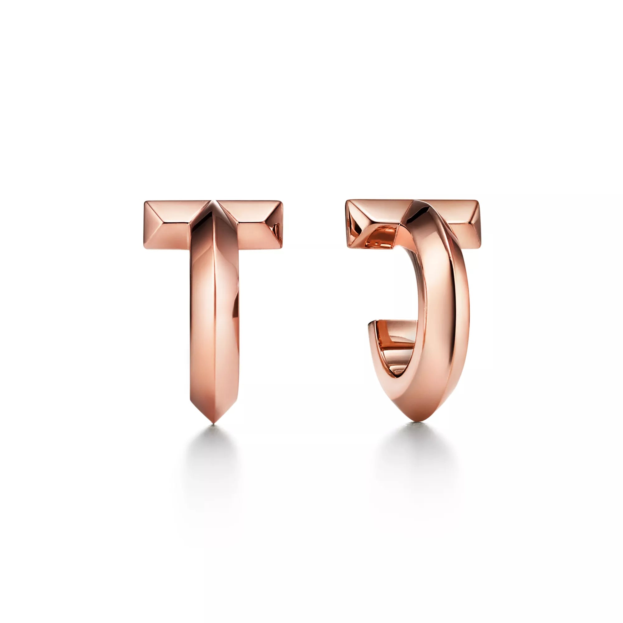 Carave Paris Geometric T Huggie Hoop Earrings