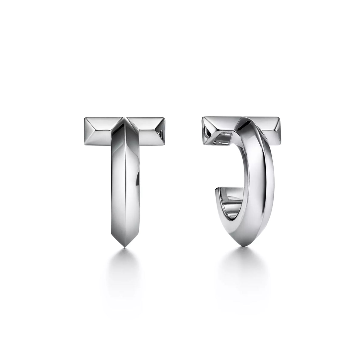 Carave Paris Geometric T Huggie Hoop Earrings