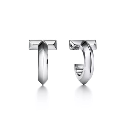 Carave Paris Geometric T Huggie Hoop Earrings