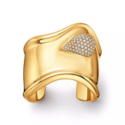 Carave Paris Gold Bone Cuff Bracelet with Stone Detail for Women